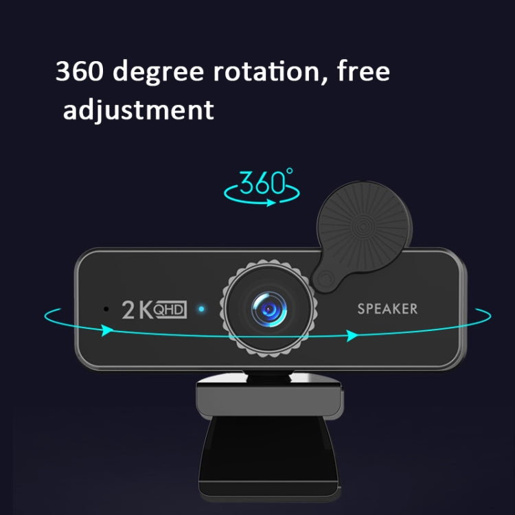 Lisslune | C580 1440P Network HD Live Broadcast Computer Camera Built-in Speakers