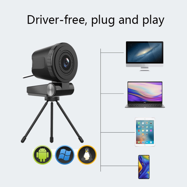 Lisslune | C180 Meeting Live Broadcast Network High-Resolution Computer Camera (4K Autofocus)