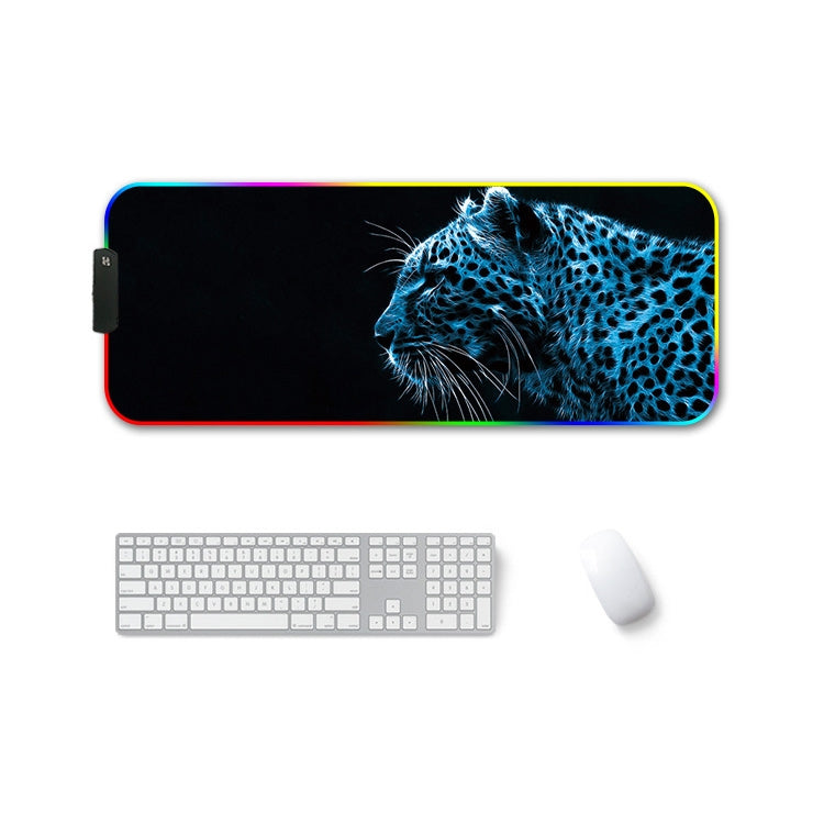 Lisslune | 300x800x4mm F-01 Rubber Thermal Transfer RGB Illuminated Non-slip Mouse Pad (Ice Lend)