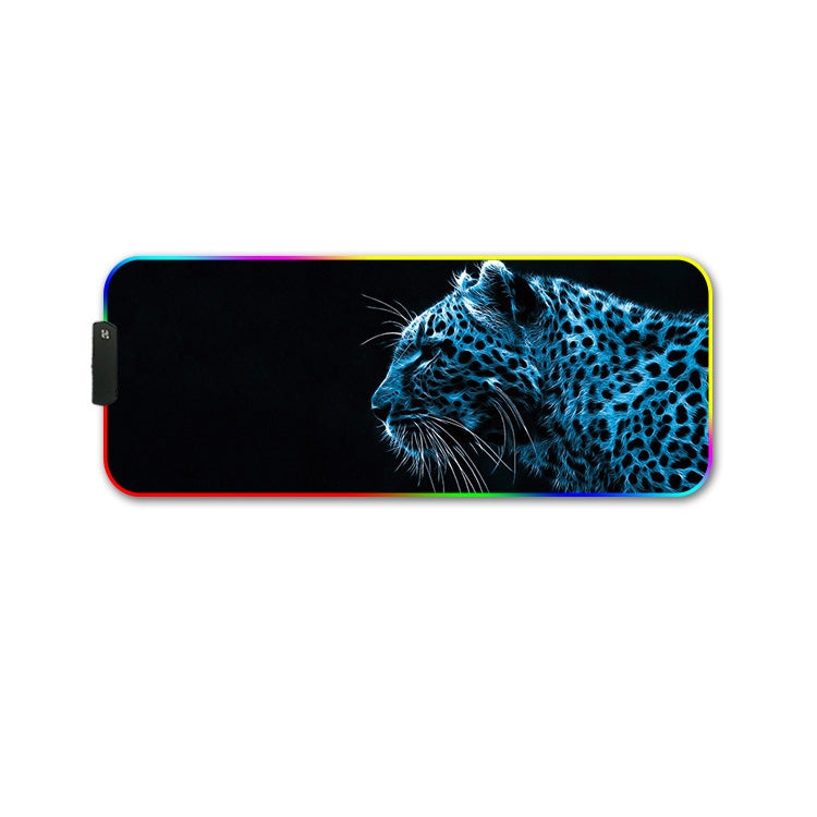 Lisslune | 300x800x4mm F-01 Rubber Thermal Transfer RGB Illuminated Non-slip Mouse Pad (Ice Lend)