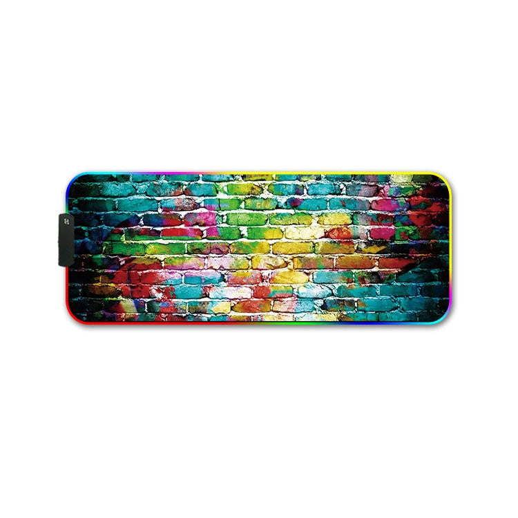 Lisslune | 400x900x4mm F-01 Rubber Thermotransfer RGB Illuminated Non-Slip Mousepad (Colored Brick)