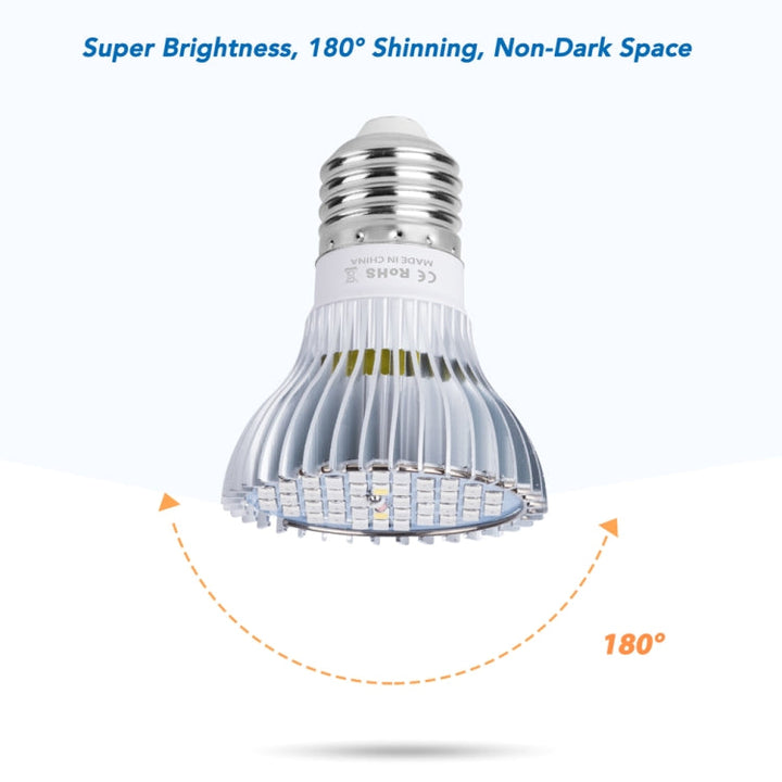 Lisslune | LED Plant Growth Lamp Full Spectrum E27 Plant Fill Light, Power: 30W 40 Lamp Beads