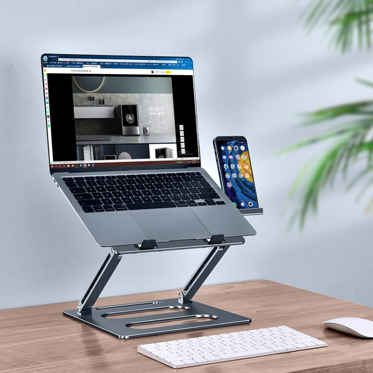 Lisslune | Oatsbasf Z08 Metal Laptop Stand Adjustable Desktop Raise Laptop Holder (Gray)