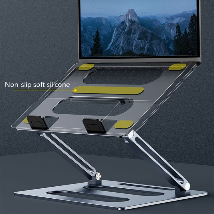 Lisslune | Oatsbasf Z08 Metal Laptop Stand Adjustable Desktop Raise Laptop Holder (Gray)