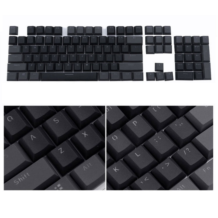 Lisslune | 104-Key Two-Color Mold Transparent PBT Keycap Mechanical Keyboard (Dark Gray)