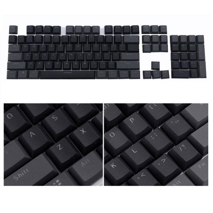 Lisslune | 104-Key Two-Color Mold Transparent PBT Keycap Mechanical Keyboard (Dark Gray)