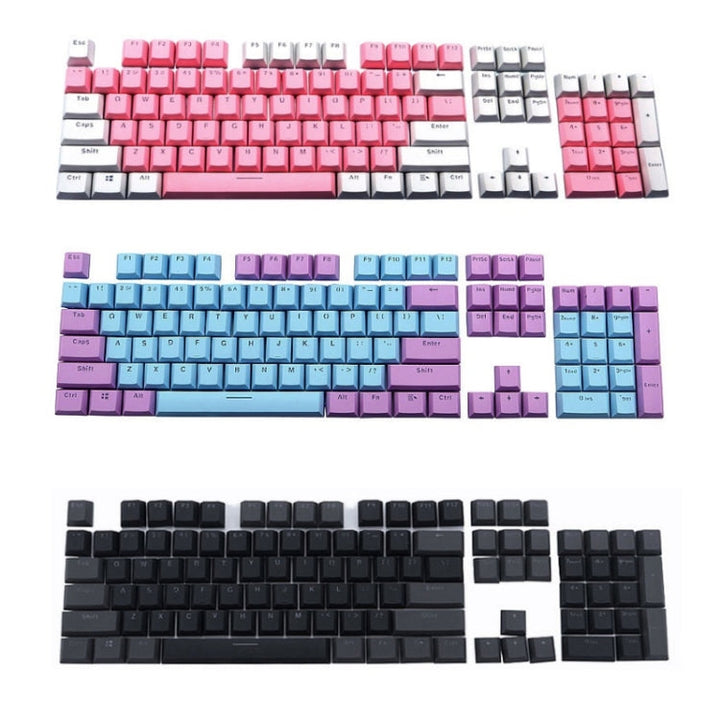 Lisslune | 104-Key Two-Color Mold Transparent PBT Keycap Mechanical Keyboard (Dark Gray)