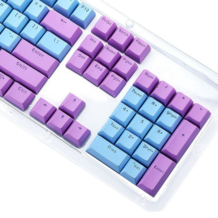 Lisslune | 104-Key Two-Color Mold Transparent PBT Keycap Mechanical Keyboard (Dark Gray)