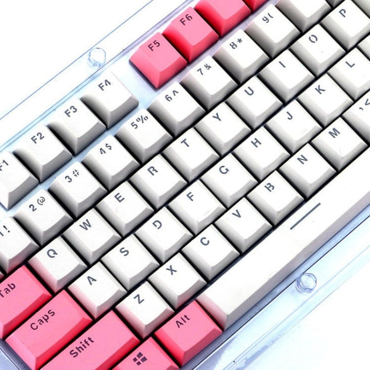Lisslune | 104-Key Two-Color Mold Transparent PBT Keycap Mechanical Keyboard (Dark Gray)