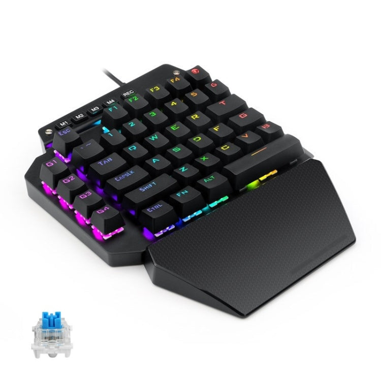 Lisslune | K700 44 Keys RGB Illuminated Interchangeable Switch Gaming One-Hand Keyboard, Cable Length: 1m (Blue Shaft)