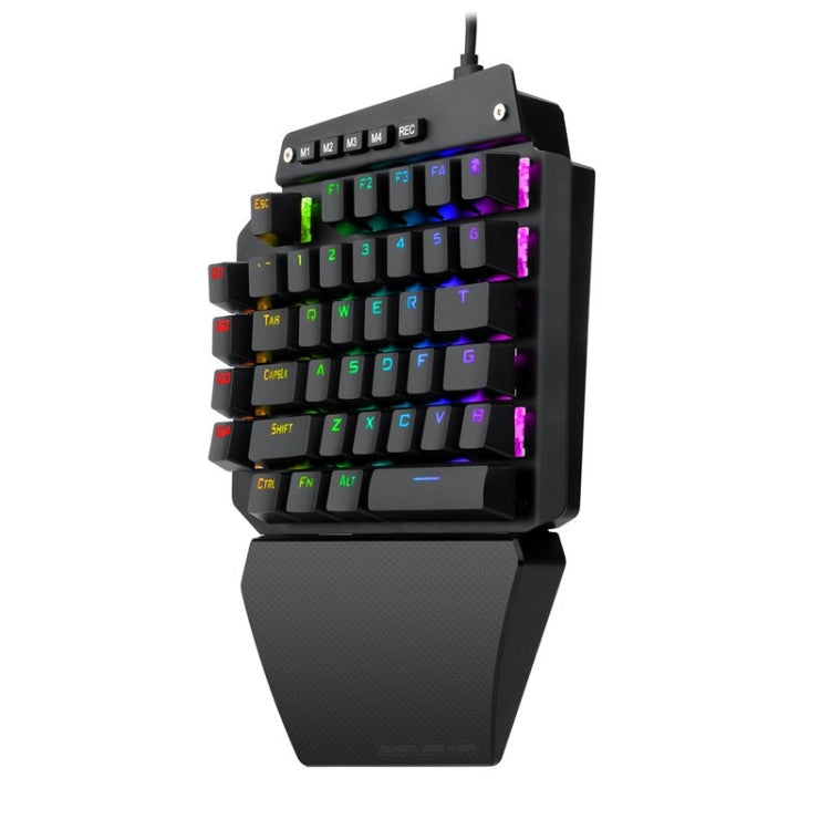 Lisslune | K700 44 Keys RGB Illuminated Interchangeable Switch Gaming One-Hand Keyboard, Cable Length: 1m (Blue Shaft)