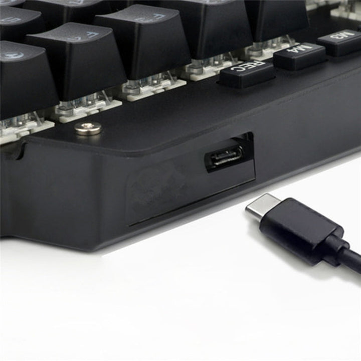Lisslune | K700 44 Keys RGB Illuminated Switchable Axis Gaming One-Handed Keyboard, Cable Length: 1m (Black Shaft)