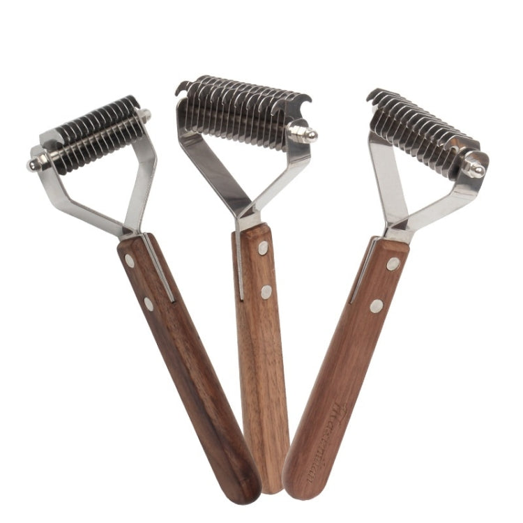 Walnut Pet Stainless Steel Cleaning and Care Comb, Specification: Large