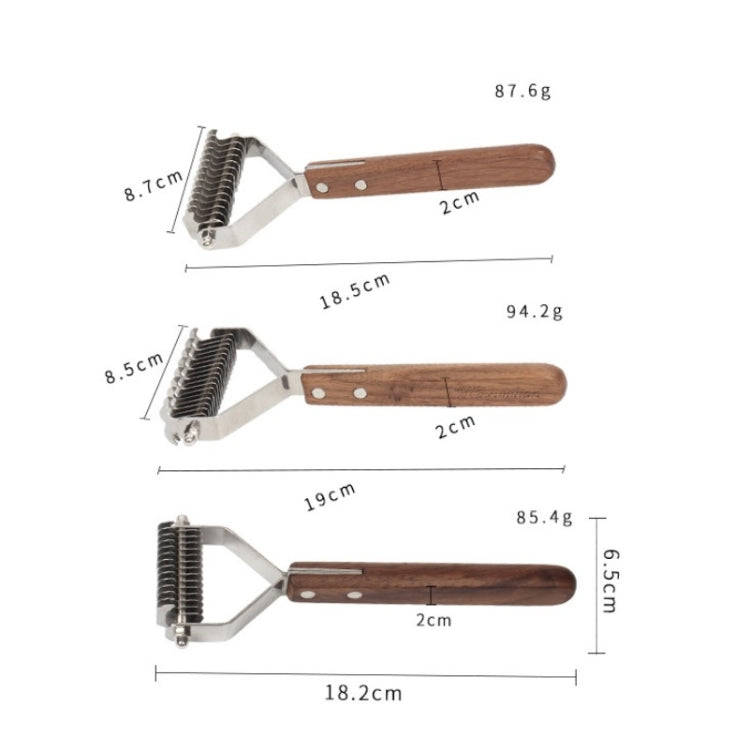 Walnut Pet Stainless Steel Cleaning and Care Comb, Specification: Large