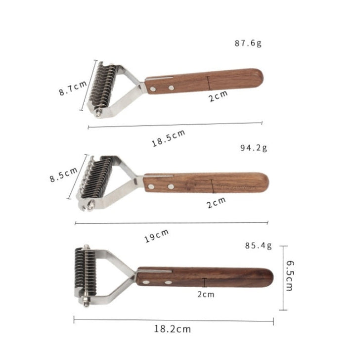 Walnut Pet Stainless Steel Cleaning and Care Comb, Specification: Large