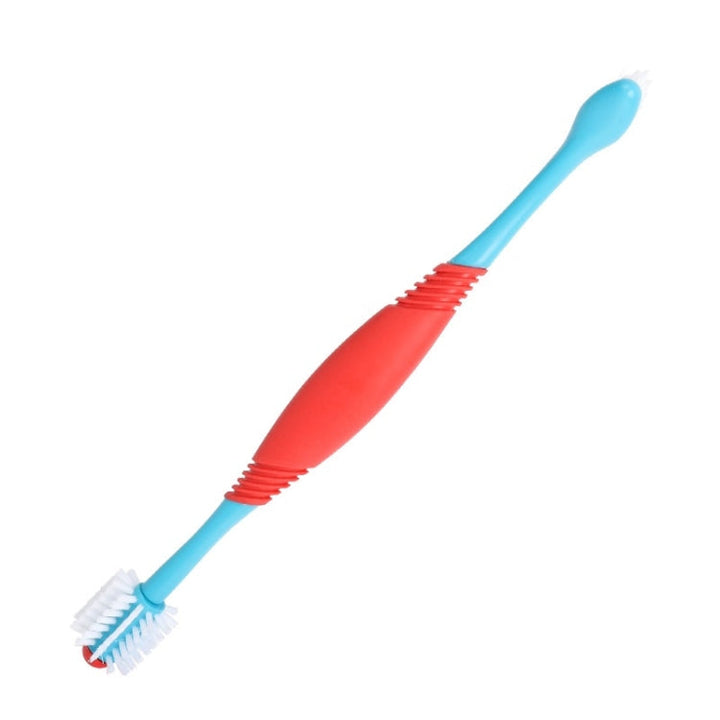 Pet Double-Headed Toothbrush Pet Dental Cleaning Products (Blue)
