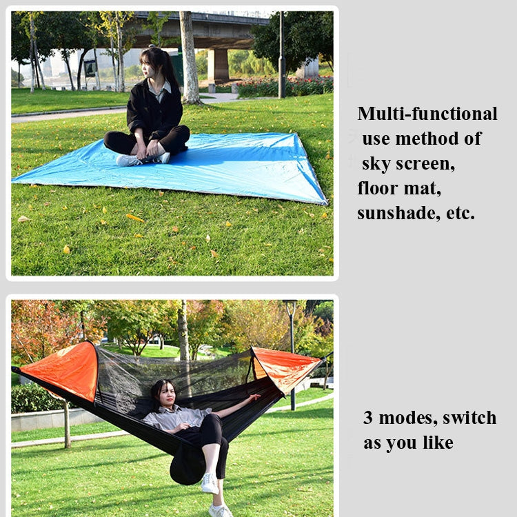 Lisslune | Strut-Mosquito-Net-Hammock Diamond-Sunshade-Set Outdoor Camping Automatic Quick-Open Anti-Mosquito-Hammock-Shelter-Set (Army Green)