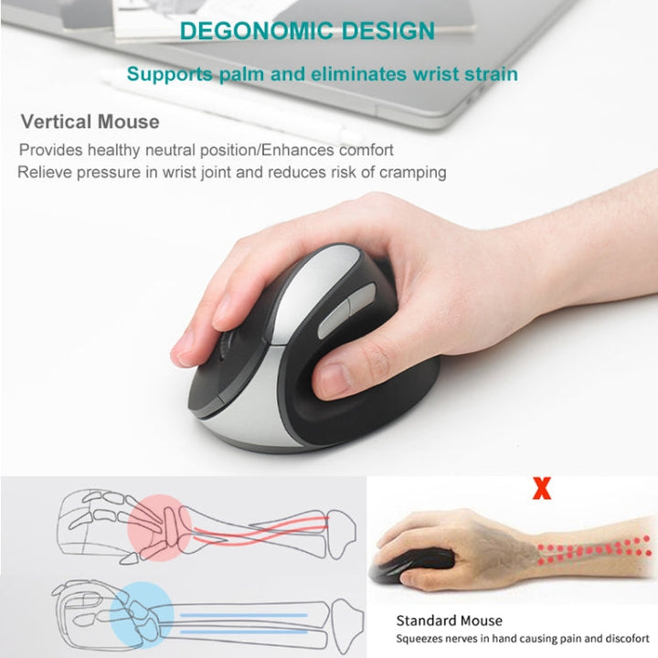 Lisslune | Rapoo MV20 Ergonomic Wireless Silent Vertical Mouse (Silent Version)