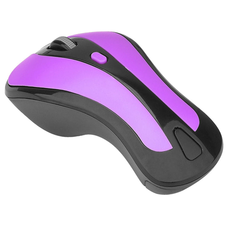 Lisslune | PR-01 1600 DPI 7 Buttons Flying Squirrel Wireless Mouse 2.4G Gyroscope Gaming Mouse (Black Purple)