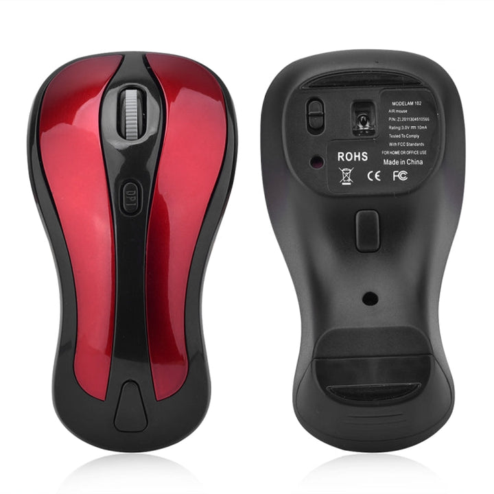 Lisslune | PR-01 1600 DPI 7 Buttons Flying Squirrel Wireless Mouse 2.4G Gyroscope Gaming Mouse (Black Red)
