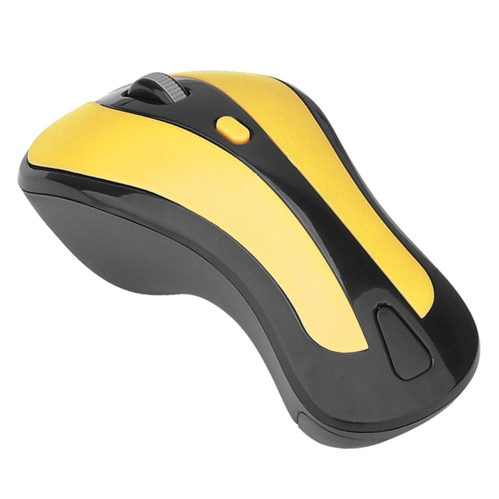 Lisslune | PR-01 1600 DPI 7 Buttons Flying Squirrel Wireless Mouse 2.4G Gyroscope Gaming Mouse (Black Yellow)