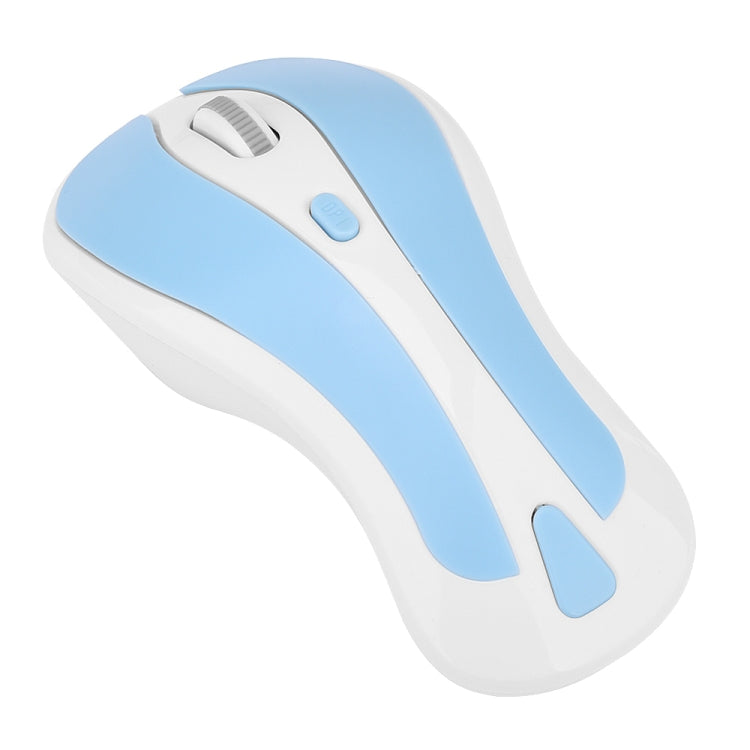 Lisslune | PR-01 1600 DPI 7 Buttons flying squirrel Wireless Mouse 2.4G Gyroscope Gaming Mouse (White Blue)