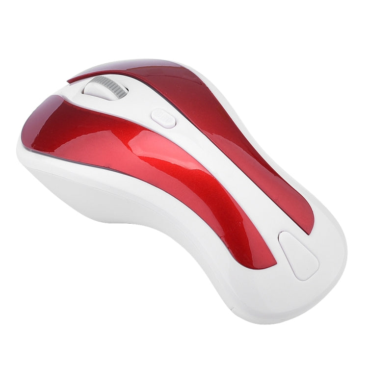 Lisslune | PR-01 1600 DPI 7-Button Flying Squirrel Wireless Mouse 2.4G Gyroscope Gaming Mouse (White Red)