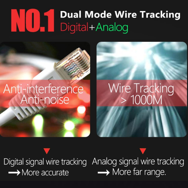 Lisslune | BSIDE FWT82 Analog and Digital Dual-Mode Anti-Interference Intelligent Wire Finder Network Cable Tracker