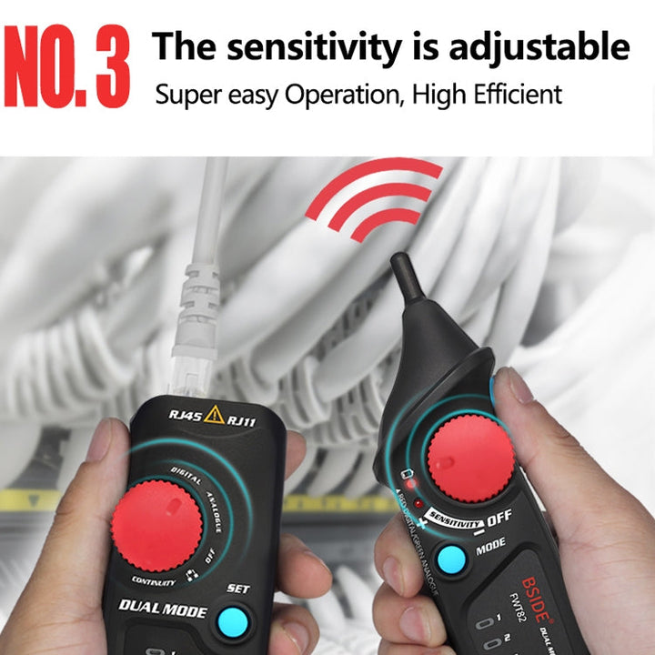 Lisslune | BSIDE FWT82 Analog and Digital Dual-Mode Anti-Interference Intelligent Wire Finder Network Cable Tracker