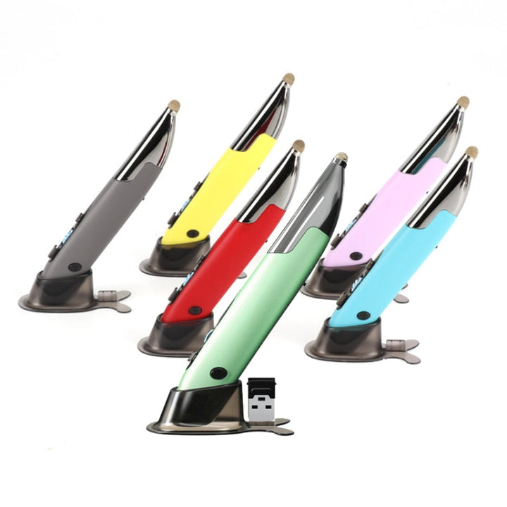 Lisslune | PR-A19 2.4GHz Wireless Charging Bluetooth Mouse Pen Type Glossy Silent Mouse (Yellow)