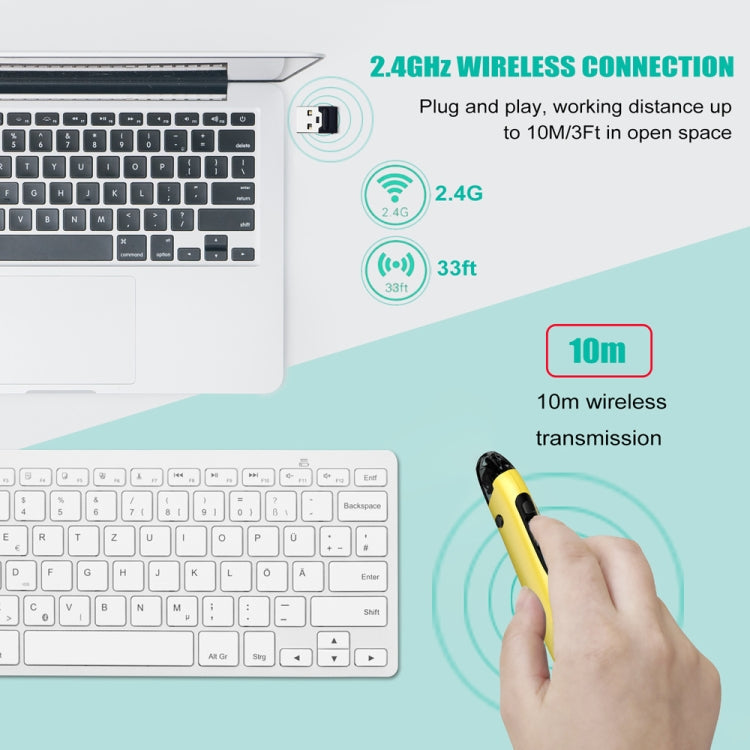 Lisslune | PR-A19 2.4GHz Wireless Charging Bluetooth Mouse Pen Type Glossy Quiet Mouse (Green)