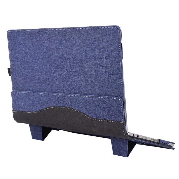 Lisslune | For Samsung Galaxy Book Pro 15.6 Inch Leather Laptop Anti-Fall Protective Case with Stand (Dark Blue)