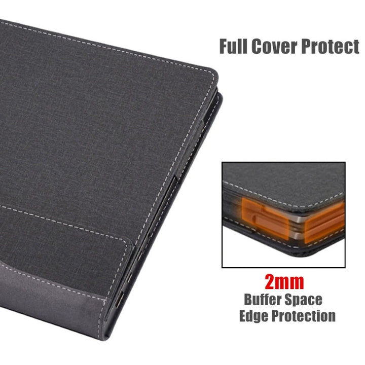 Lisslune | For Samsung Galaxy Book 3 Ultra 16 Inch Leather Laptop Anti-Fall Protective Case (Wine Red)