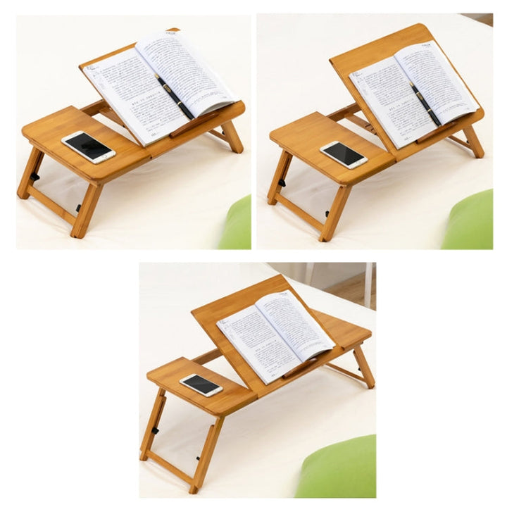 Lisslune | 741ZDDNZ Bed Usage Folding Height Adjustable Laptop Desk Dorm Study Desk, Specification: Small 56cm