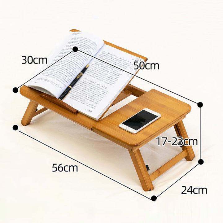 Lisslune | 741ZDDNZ Bed Usage Folding Height Adjustable Laptop Desk Dorm Study Desk, Specification: Small 56cm