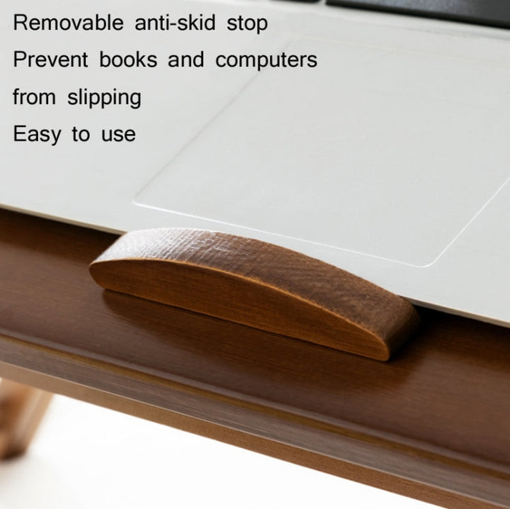 Lisslune | 741ZDDNZ Bed Use Folding Height Adjustable Laptop Table Dorm Study Table, Specification: Classic Tea Color 56cm Thickness Bamboo