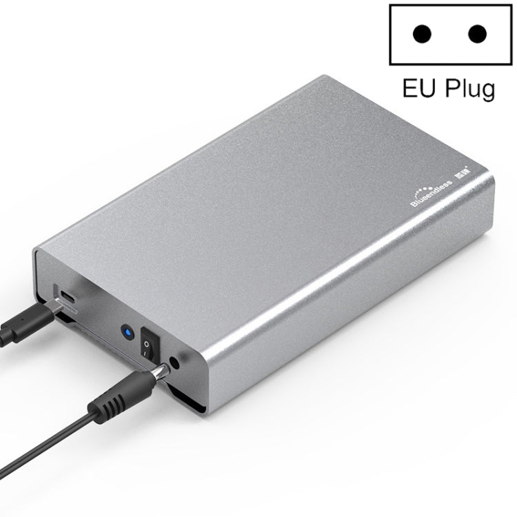 Lisslune | Blueendless U35Q 3.5 Inch Full Metal Mobile Hard Drive Enclosure Type-C/Usb3.0 SATA Serial Desktop PC External Hard Drive Enclosure EU Plug (TYPE-C)