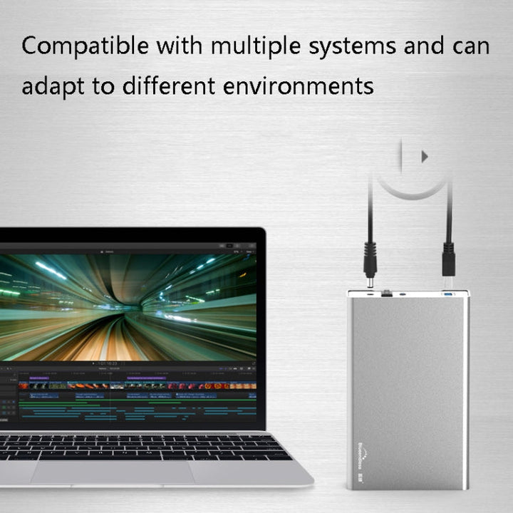Lisslune | Blueendless U35Q 3.5 Inch Full Metal Mobile Hard Drive Enclosure Type-C/Usb3.0 SATA Serial Desktop PC External Hard Drive Enclosure AU Plug (TYPE-C)