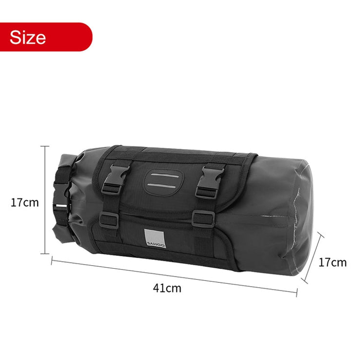 Lisslune | SAHOO 11L Enlarged Bicycle Front Bag Mountain Bike Clip Mesh Waterproof and Wear-resistant Handlebar Bag (Black)