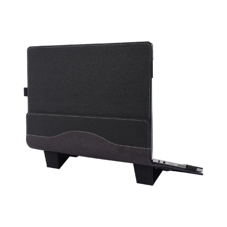 Lisslune | For Samsung Galaxy Book Pro 13.3 Inch Leather Laptop Anti-Fall Protection Case with Stand (Black)