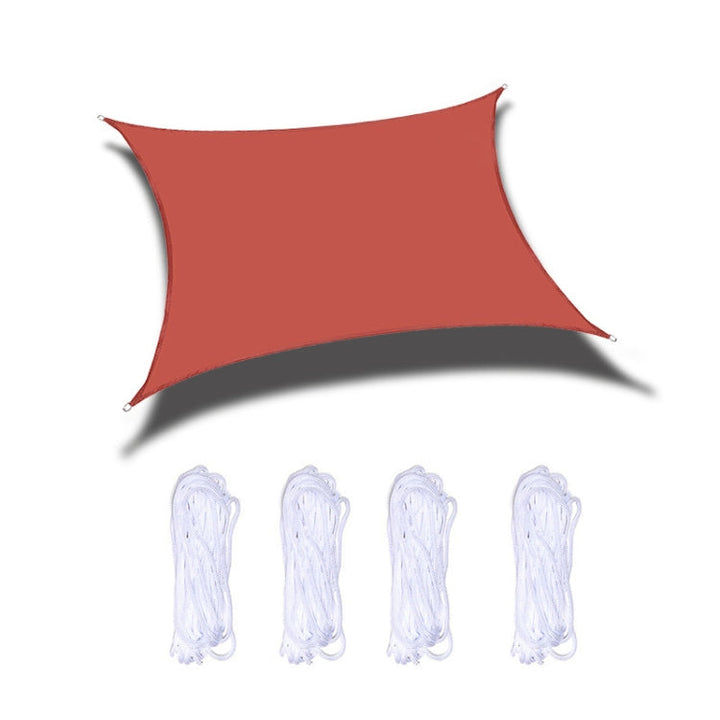 Lisslune | Outdoor Garden Sun Sail waterproof Anti-UV Canopy, Size: 2m x 5m (Red)