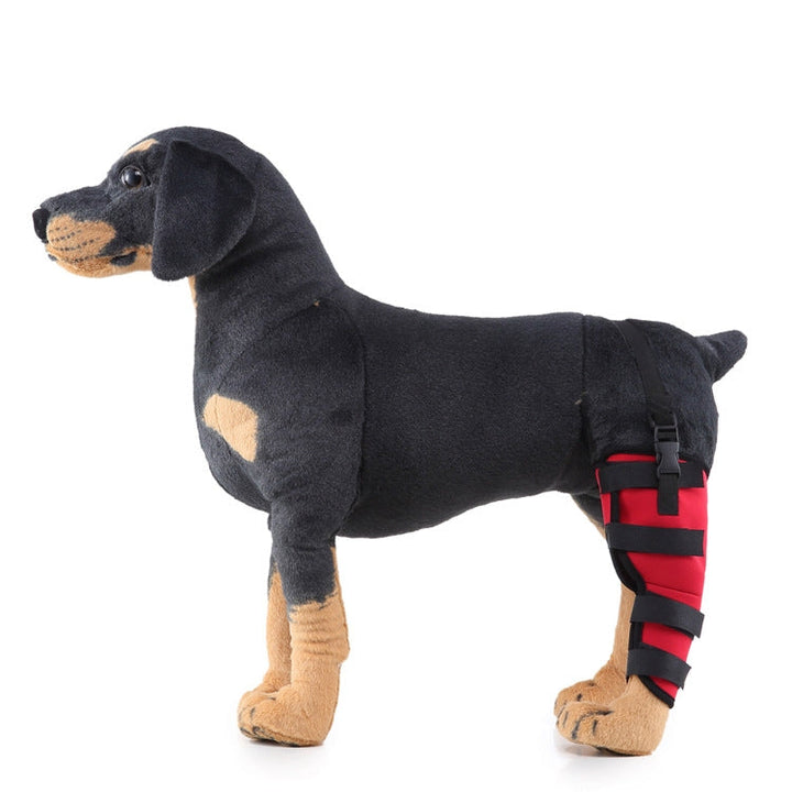 HJ19 Pet Operation Rehabilitation Hind Leg Protection Walking Aids, Size: S (Red left hind leg form)
