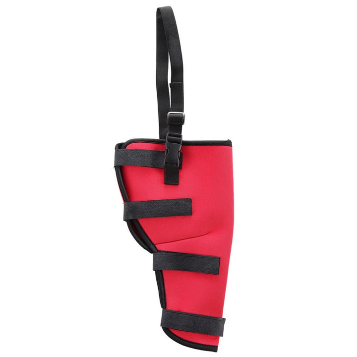 HJ19 Pet Operation Rehabilitation Hind Leg Protection Walking Aids, Size: S (Red left hind leg form)