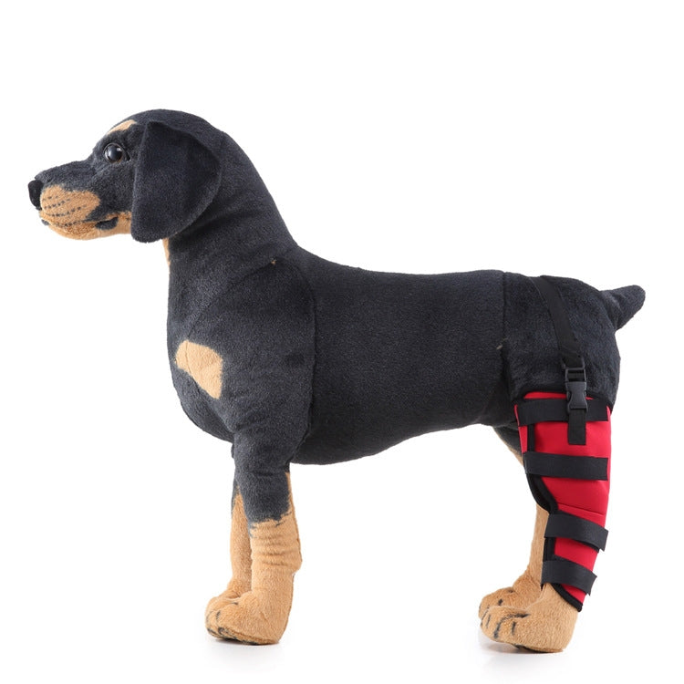 HJ19 Pet Surgery Rehabilitation Hind Leg Protection Walking Aids, Size: L (Red Left Hind Leg)