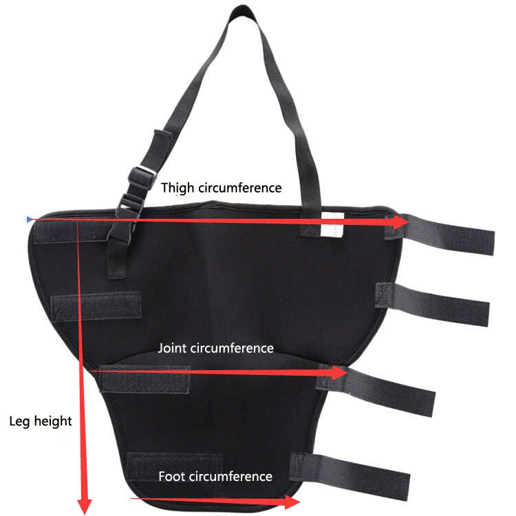 HJ19 Pet Surgery Rehabilitation Hind Leg Protection Walking Aids, Size: L (Black Right Hind Leg)