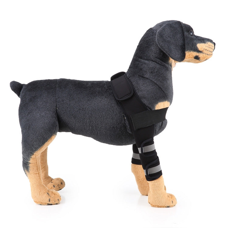 Dog Bicycle Leg Knee Protection Surgery Injury Protective Cover, Size: M (Anti-Glory Model (Black))