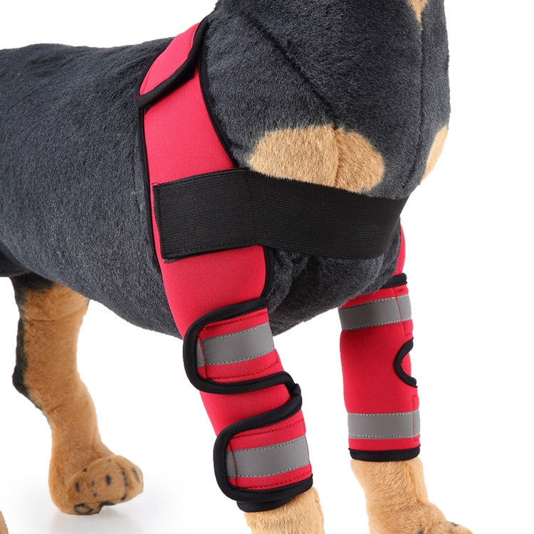 Pet Dog Leg Knee Protection Surgery Injury Protective Cover, Size: M (Anti-Glory Model (Red))