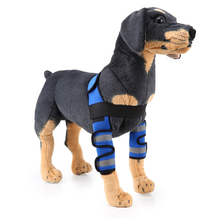 Pet Dog Leg Knee Protection Bandage Surgery Injury Protection Cover, Size: L (Support Strip Model (Blue))