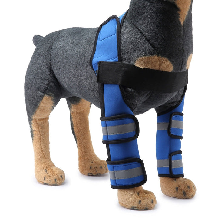 Pet Dog Leg Knee Protection Bandage Surgery Injury Protection Cover, Size: L (Support Strip Model (Blue))
