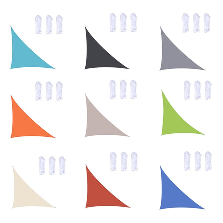 Lisslune | Triangular Outdoor Garden Sun Shade Sail Waterproof Anti-UV Awning, Size: 3m x 3m x 4.3m (Lake Blue)